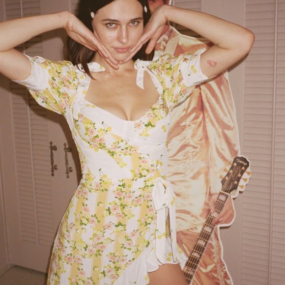 SOLD For Love & Lemons SAVANNAH Maxi Dress L - Picture 3 of 8